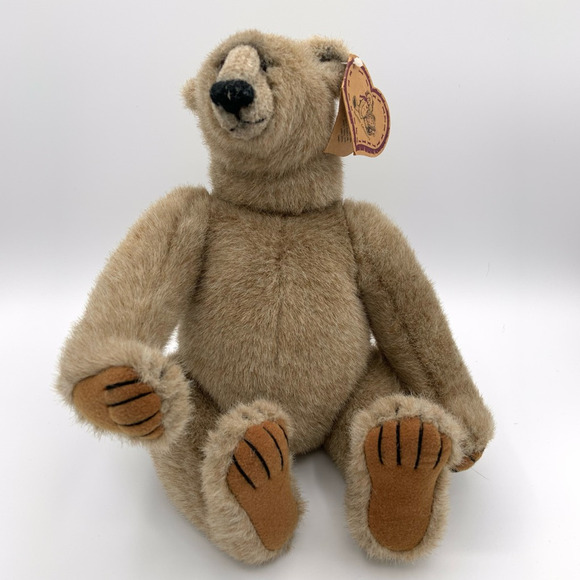 Heartfelt Collectibles George Bear Denise Purrington Rare Plush‎ Jointed Brown - Picture 1 of 12